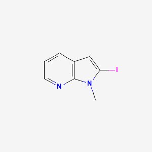 molecular formula C8H7IN2 B8221522 2-iodo-1-methyl-1H-pyrrolo[2,3-b]pyridine 