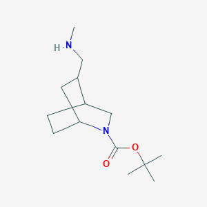 molecular formula C14H26N2O2 B8221555 Tert-butyl 5-[(methylamino)methyl]-2-azabicyclo[2.2.2]octane-2-carboxylate 