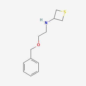 molecular formula C12H17NOS B8221572 N-(2-(Benzyloxy)ethyl)thietan-3-amine 