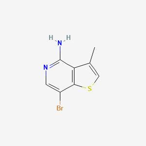 molecular formula C8H7BrN2S B8221577 7-Bromo-3-methylthieno[3,2-c]pyridin-4-amine 
