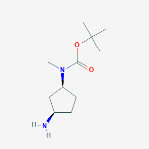 molecular formula C11H22N2O2 B8221595 tert-Butyl((1S,3R)-3-aminocyclopentyl)(methyl)carbamate 