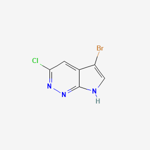 molecular formula C6H3BrClN3 B8221601 5-bromo-3-chloro-7H-pyrrolo[2,3-c]pyridazine 