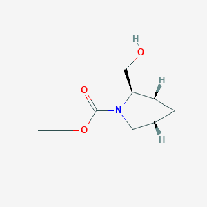 molecular formula C11H19NO3 B8221602 Tert-butyl (1r,2r,5s)-2-(hydroxymethyl)-3-azabicyclo[3.1.0]hexane-3-carboxylate 
