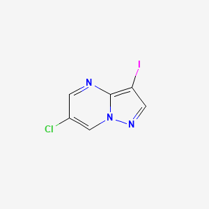 molecular formula C6H3ClIN3 B8221608 6-Chloro-3-iodopyrazolo[1,5-a]pyrimidine 
