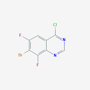 molecular formula C8H2BrClF2N2 B8221630 7-Bromo-4-chloro-6,8-difluoroquinazoline 