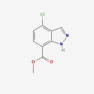 molecular formula C9H7ClN2O2 B8221631 methyl 4-chloro-1H-indazole-7-carboxylate 