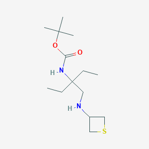 tert-Butyl(3-((thietan-3-ylamino)methyl)pentan-3-yl)carbamate