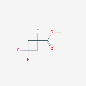 molecular formula C6H7F3O2 B8221645 Methyl 1,3,3-trifluorocyclobutanecarboxylate 