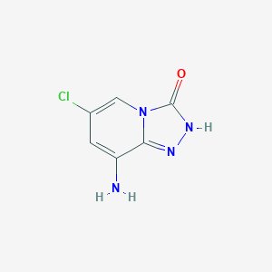 molecular formula C6H5ClN4O B8221651 1,2,4-Triazolo[4,3-a]pyridin-3(2H)-one, 8-amino-6-chloro- 