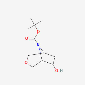 molecular formula C11H19NO4 B8221683 Tert-butyl 6-hydroxy-3-oxa-8-azabicyclo[3.2.1]octane-8-carboxylate 