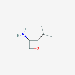 molecular formula C6H13NO B8221684 (2S,3R)-2-Isopropyloxetan-3-amine 