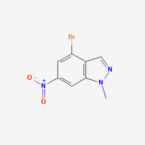 molecular formula C8H6BrN3O2 B8221692 4-bromo-1-methyl-6-nitro-1H-indazole 