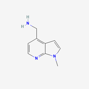molecular formula C9H11N3 B8221714 {1-methyl-1H-pyrrolo[2,3-b]pyridin-4-yl}methanamine 