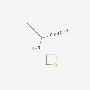 molecular formula C10H17NS B8221784 N-(4,4-Dimethylpent-1-yn-3-yl)thietan-3-amine 