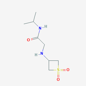 molecular formula C8H16N2O3S B8221791 2-((1,1-Dioxidothietan-3-yl)amino)-N-isopropylacetamide 
