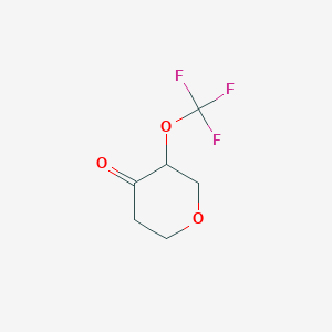 molecular formula C6H7F3O3 B8221804 3-(Trifluoromethoxy)tetrahydro-4H-pyran-4-one 