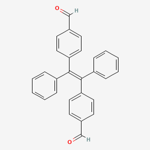 molecular formula C28H20O2 B8221833 (E)-4,4'-(1,2-Diphenylethene-1,2-diyl)dibenzaldehyde 