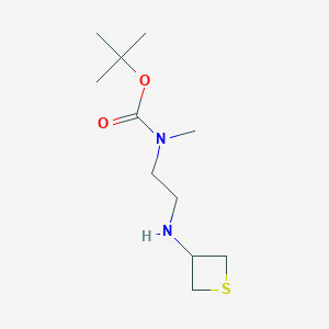 molecular formula C11H22N2O2S B8221859 tert-Butyl methyl(2-(thietan-3-ylamino)ethyl)carbamate 