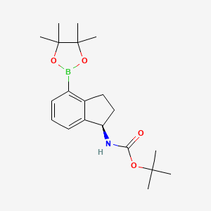 (R)-tert-butyl 4-(4,4,5,5-tetramethyl-1,3,2-dioxaborolan-2-yl)-2,3-dihydro-1H-inden-1-ylcarbamate