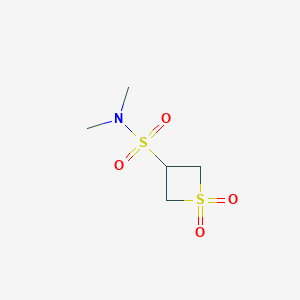 molecular formula C5H11NO4S2 B8221885 N,N-Dimethylthietane-3-sulfonamide 1,1-dioxide 