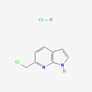 molecular formula C8H8Cl2N2 B8221887 6-(chloromethyl)-1H-pyrrolo[2,3-b]pyridinehydrochloride CAS No. 1638760-32-3