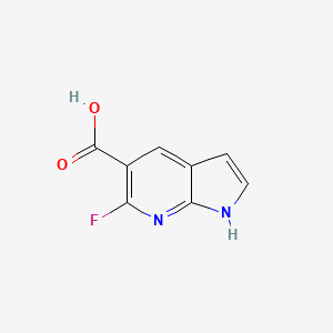 molecular formula C8H5FN2O2 B8221937 6-fluoro-1H-pyrrolo[2,3-b]pyridine-5-carboxylic acid 