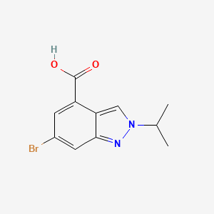 molecular formula C11H11BrN2O2 B8221942 6-bromo-2-(propan-2-yl)-2H-indazole-4-carboxylic acid 