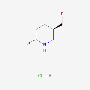 molecular formula C7H15ClFN B8221947 (2R,5R)-5-(Fluoromethyl)-2-methylpiperidinehydrochloride 