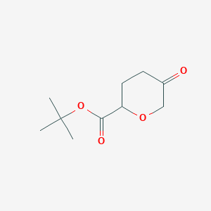 molecular formula C10H16O4 B8221950 tert-butyl 5-oxotetrahydro-2H-pyran-2-carboxylate 