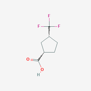 molecular formula C7H9F3O2 B8221961 (1S,3R)-3-(Trifluoromethyl)cyclopentane-1-carboxylic acid 
