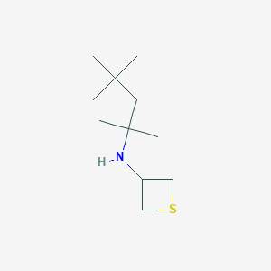 molecular formula C11H23NS B8221973 N-(2,4,4-Trimethylpentan-2-yl)thietan-3-amine 