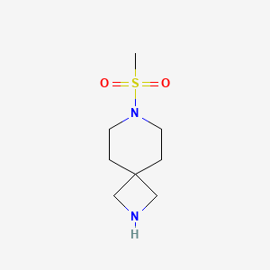 molecular formula C8H16N2O2S B8221997 2,7-Diazaspiro[3.5]nonane, 7-(methylsulfonyl)- 