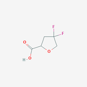 molecular formula C5H6F2O3 B8222003 4,4-Difluorotetrahydrofuran-2-carboxylic acid 