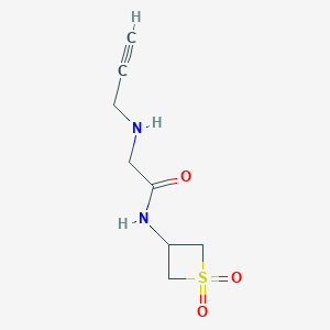 molecular formula C8H12N2O3S B8222029 N-(1,1-Dioxidothietan-3-yl)-2-(prop-2-yn-1-ylamino)acetamide 