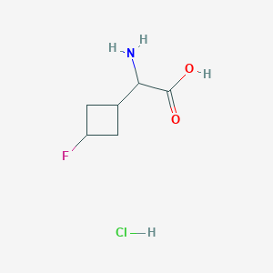 molecular formula C6H11ClFNO2 B8222040 2-Amino-2-(3-fluorocyclobutyl)acetic acid hydrochloride 