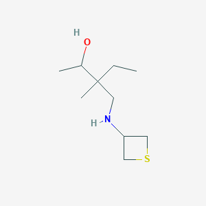 molecular formula C10H21NOS B8222044 3-Methyl-3-((thietan-3-ylamino)methyl)pentan-2-ol 