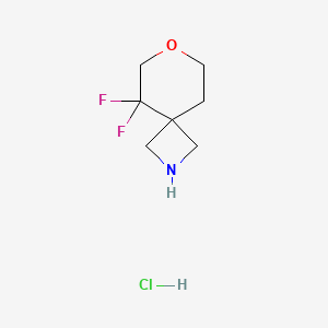 molecular formula C7H12ClF2NO B8222063 5,5-Difluoro-7-oxa-2-azaspiro[3.5]nonanehydrochloride CAS No. 2227206-19-9