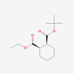 molecular formula C14H24O4 B8222072 (1R,2S)-Ethyl 2-(tert-butoxycarbonyl)cyclohexanecarboxylate 