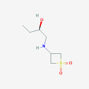 molecular formula C7H15NO3S B8222082 (R)-3-((2-Hydroxybutyl)amino)thietane1,1-dioxide 