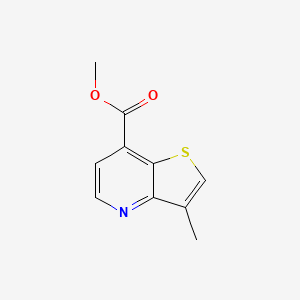 molecular formula C10H9NO2S B8222099 Methyl3-methylthieno[3,2-b]pyridine-7-carboxylate 