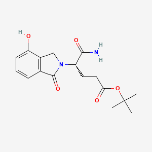 molecular formula C17H22N2O5 B8222102 tert-Butyl (S)-5-amino-4-(4-hydroxy-1-oxoisoindolin-2-yl)-5-oxopentanoate 