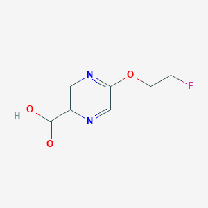 molecular formula C7H7FN2O3 B8222135 5-(2-氟乙氧基)吡嗪-2-羧酸 