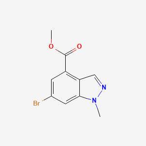 molecular formula C10H9BrN2O2 B8222143 methyl 6-bromo-1-methyl-1H-indazole-4-carboxylate 