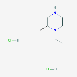 molecular formula C7H18Cl2N2 B8222153 (R)-1-Ethyl-2-methylpiperazine dihydrochloride 