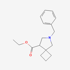 molecular formula C17H23NO2 B8222270 Ethyl 6-benzyl-6-azaspiro[3.4]octane-8-carboxylate 