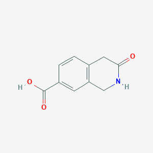 molecular formula C10H9NO3 B8222282 3-Oxo-1,2,3,4-tetrahydroisoquinoline-7-carboxylic acid 