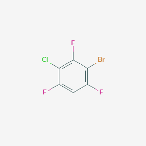 molecular formula C6HBrClF3 B8222323 1-Bromo-3-chloro-2,4,6-trifluorobenzene CAS No. 292621-44-4
