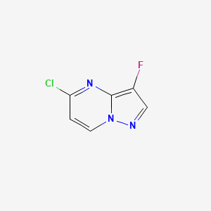 molecular formula C6H3ClFN3 B8222331 5-Chloro-3-fluoro-pyrazolo[1,5-a]pyrimidine 