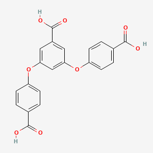 molecular formula C21H14O8 B8222356 4,4'-((5-Carboxy-1,3-phenylene)bis(oxy))dibenzoic acid 