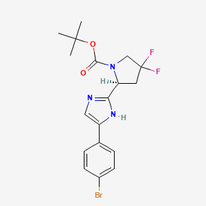 Tert-butyl (s)-2-(5-(4-bromophenyl)-1h-imidazol-2-yl)-4,4-difluoropyrrolidine-1-carboxylate